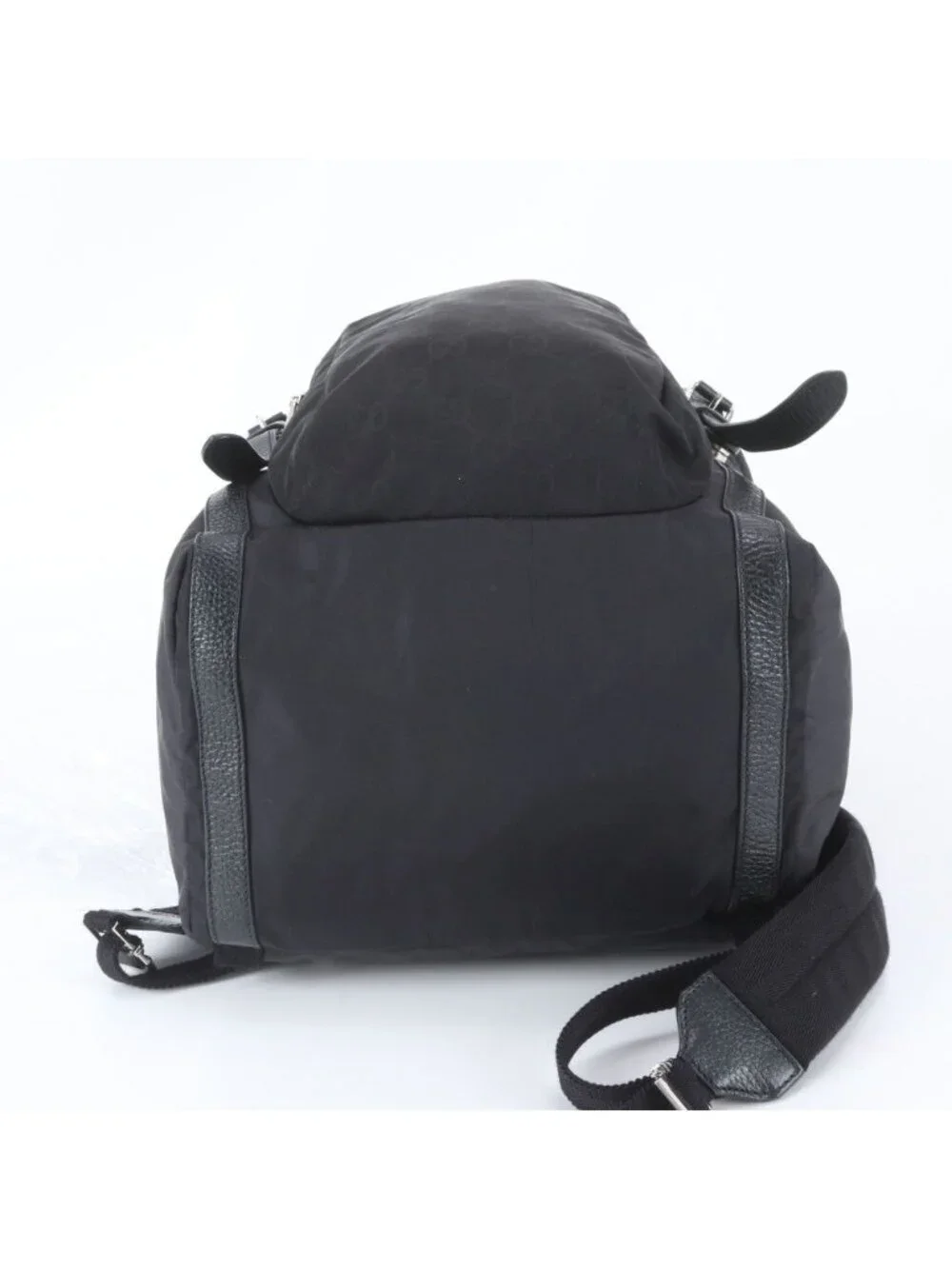 Gucci GG Nylon Leather Backpack Shoulder Bag